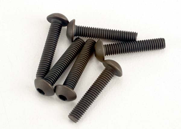 Traxxas 3x15mm Button Head Screws (Hex Drive)(6)