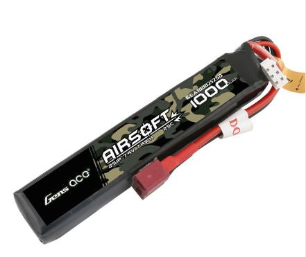 Gens Ace Airsoft 1000mAh 7.4V 25C Deans Plug