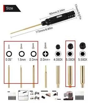 Hobby Details TRX-4M Tool Kit (0.05"/1.5mm/2.0mm/5.0mm)