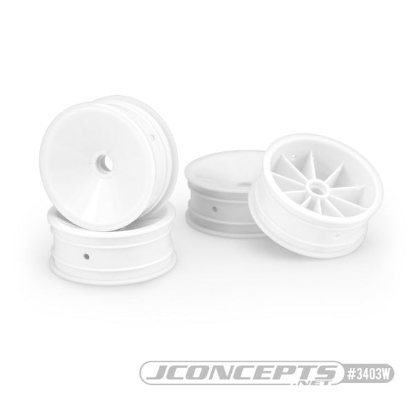 JConcepts Mono - RC10, RC10B2, RC10B3 2.2" frt whl (wht) (4)