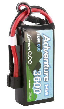 Gens Ace G-Tech 3600mAh 3S 11.4V 60C LiPo Deans & XT60 Adapter