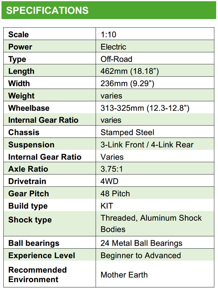 Element RC 1/10 Enduro Builders kit V3 4x4 Kit model 40135 Ships free across Canada 🇨🇦