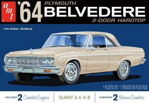 AMT 1964 Plymouth Belvedere (w/Straight 6 Engine) 2T 1/25 Model Kit (Level 2)