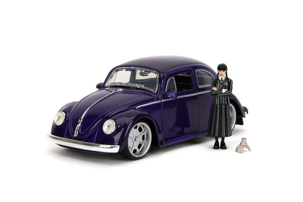 Jada 1/24 "Hollywood Rides" 1959 VW Beetle w/ Wednesday Addams