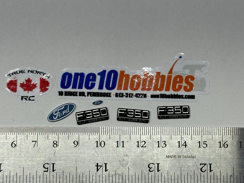 1/10 Scale Badge Kit for F-350 XLT by True North Rc