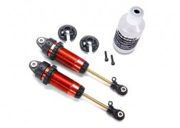 Shocks, GTR xx-long red-anodized, PTFE-coated bodies with TiN shafts (fully assembled, without springs) (2)
