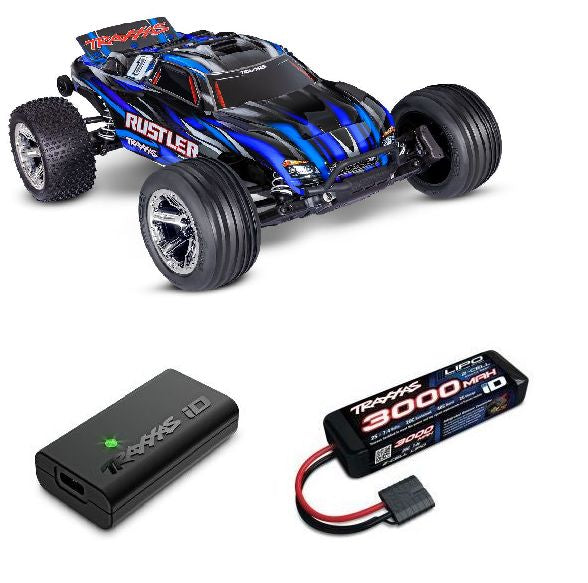 Traxxas 1/10 Rustler 2WD BL-2S Clipless Body.  **Now comes with free Battery and charger** 37354-4 Ships free across Canada 🇨🇦