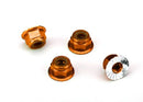 Traxxas 4mm Aluminum Flanged Serrated Nuts x4 Part 1747