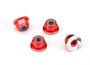 Traxxas 4mm Aluminum Flanged Serrated Nuts x4 Part 1747