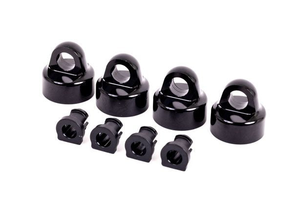 Traxxas Shock caps, aluminum anodized, GT-Maxx shocks (4)/ spacers (4) (for Sledge)