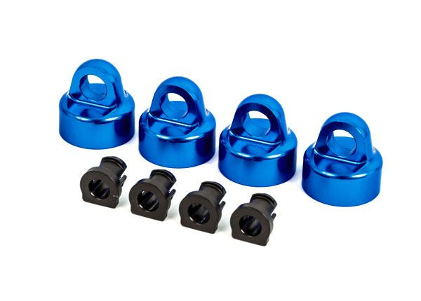 Traxxas Shock caps, aluminum anodized, GT-Maxx shocks (4)/ spacers (4) (for Sledge)