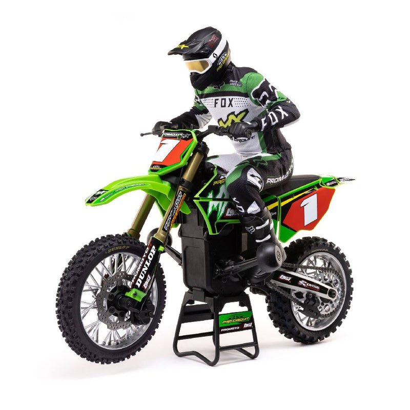 Losi 1/4 Promoto-MX Brushless RTR - Pro Circuit Green  TML06002 Ships free across Canada 🇨🇦