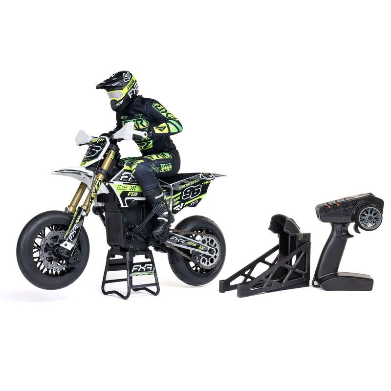 Losi 1/4 Promoto-SM Super Moto Motorcycle RTR - FXR White Ships free across Canada 🇨🇦