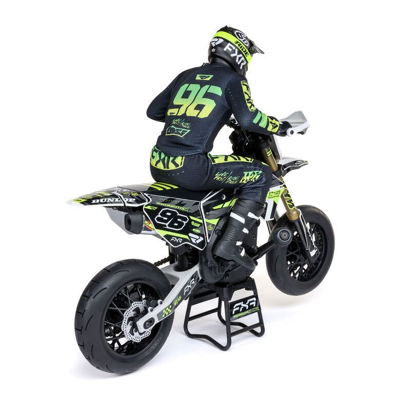 Losi 1/4 Promoto-SM Super Moto Motorcycle RTR - FXR White Ships free across Canada 🇨🇦