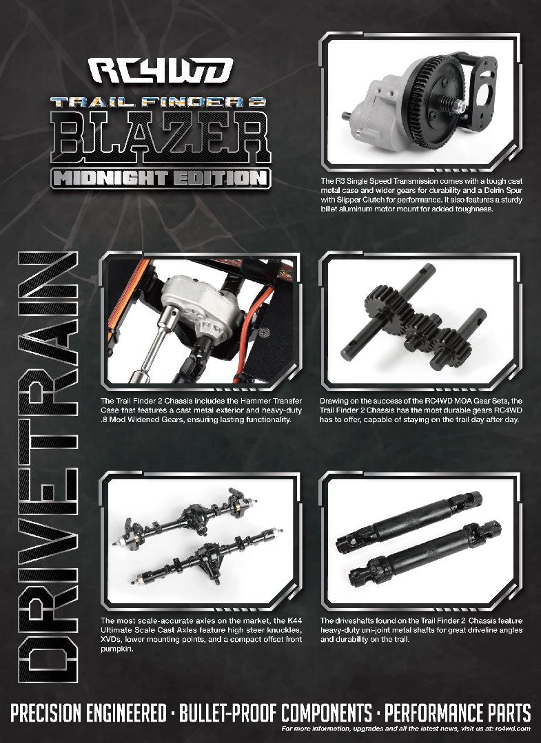 RC4WD 1/10 Trail Finder 2 Chevrolet Blazer 4x4 RTR - Midnight Ships free across Canada 🇨🇦