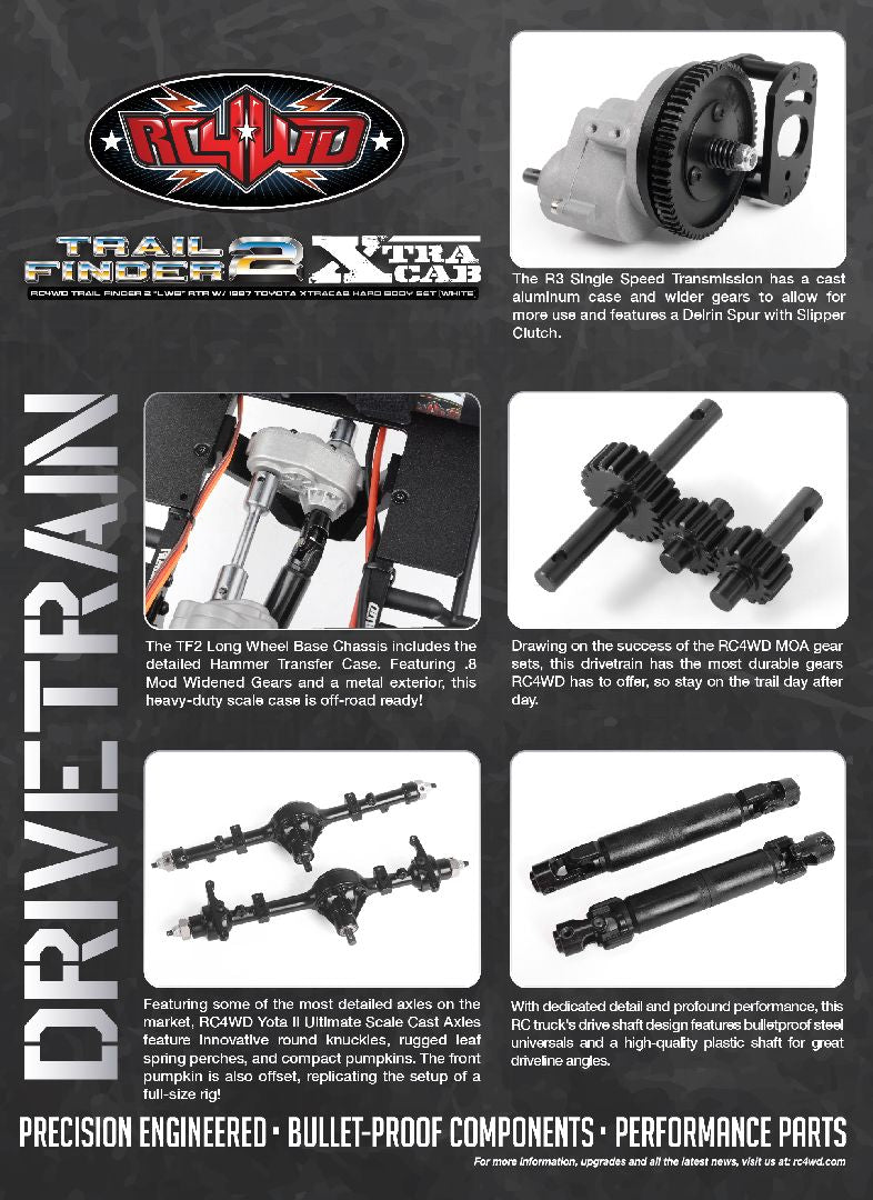 RC4WD 1/10 Trail Finder 2 LWB 87 Toyota Xtracab 4x4 RTR - White Ships free across Canada 🇨🇦