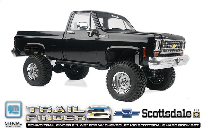 RC4WD 1/10 Trail Finder 2 LWB Chevrolet K10 4x4 RTR - Black Ships free across Canada 🇨🇦
