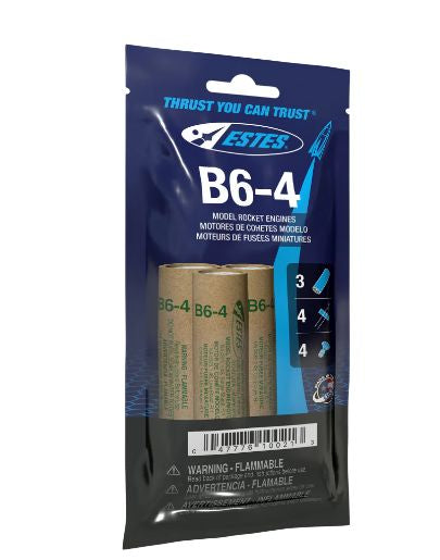 Estes Rockets B6-4 (3 ea) - Bagged