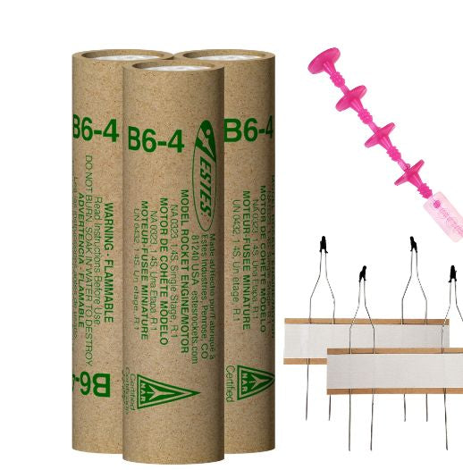 Estes Rockets B6-4 (3 ea) - Bagged