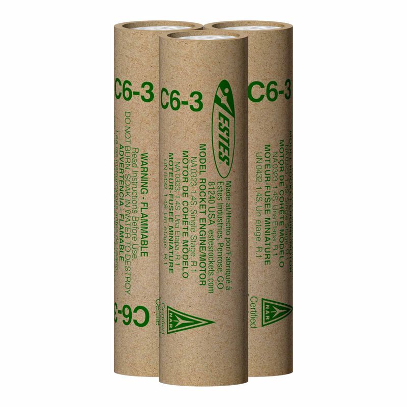 Estes Rockets C6-3 (3 ea) - Bagged