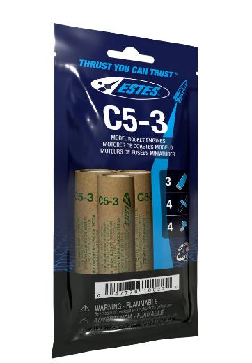 Estes Rockets C5-3 Engines (3) - Bagged **Special order. 4 week lead time**