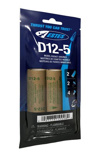 Estes Rockets D12-5 (2 ea) - Bagged