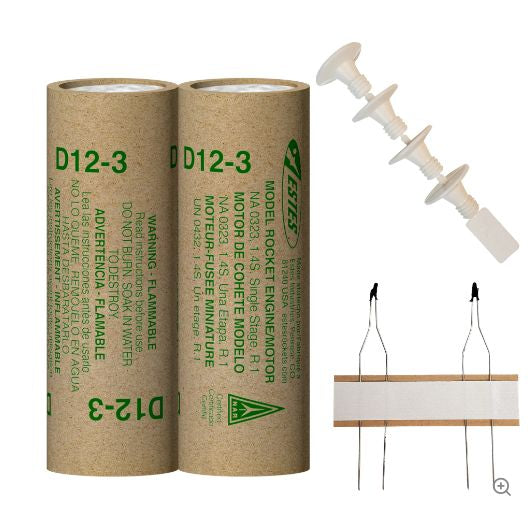 Estes Rockets D12-3 (2 ea) - Bagged