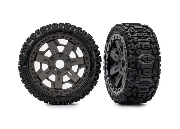 Traxxas Premount 3.0" Sledgehammer on Gray wheels (2). **Special order, can take up to 4 weeks**