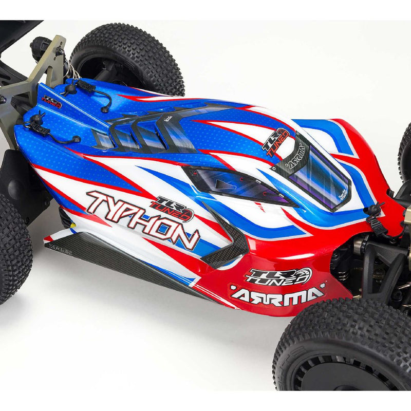 Arrma 1/8 TLR Tuned TYPHON BL-6S 4x4 Buggy RTR - Red/Blue