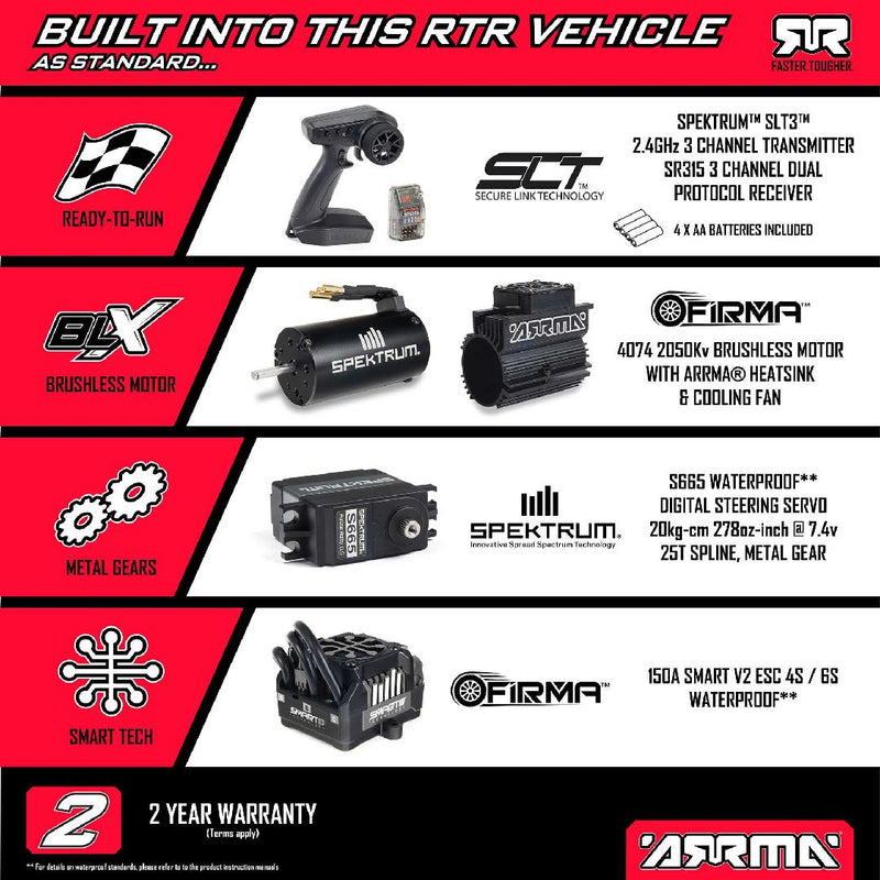 Arrma 1/8 KRATON BL-6S 4x4 Speed Truck RTR - Black Ships free across Canada 🇨🇦