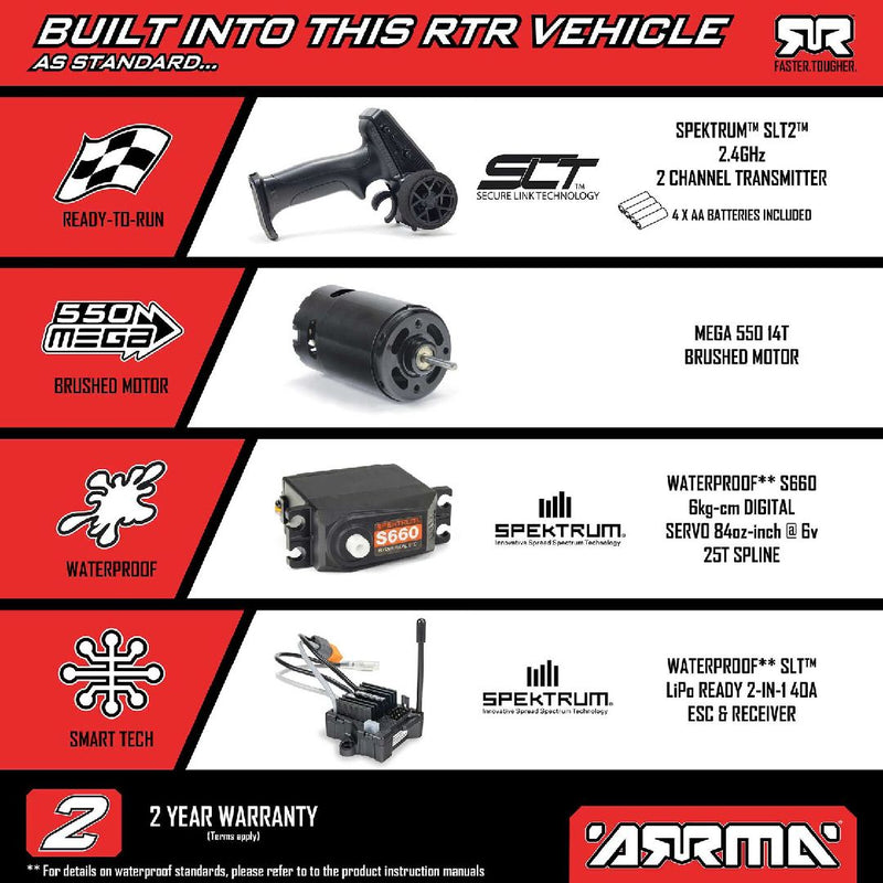 Arrma 1/10 GORGON 2wd RTR (B&C Included) - Purple
