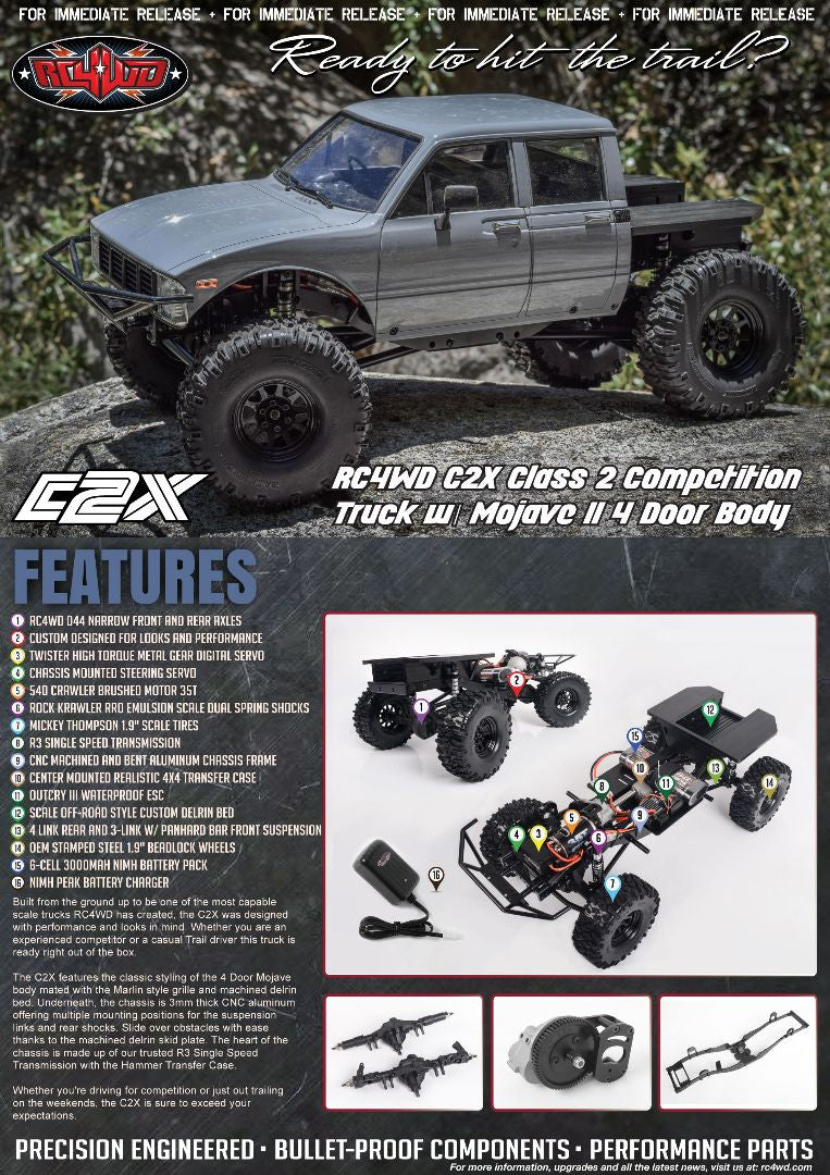 RC4WD C2X Clas 2 Competition Truck w/ Mojave II 4 Door Body. **Free shipping across Canada 🇨🇦