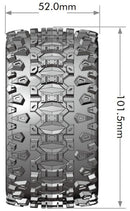 Louise R/C ST-Uphill 2.8" Removable Hex Black Whls 4.0" OD(2)