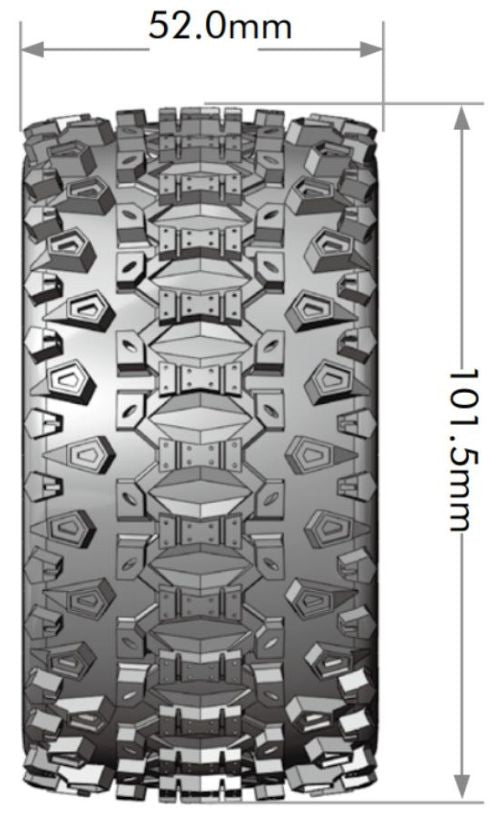 Louise R/C ST-Uphill 2.8" Removable Hex Black Whls 4.0" OD(2)