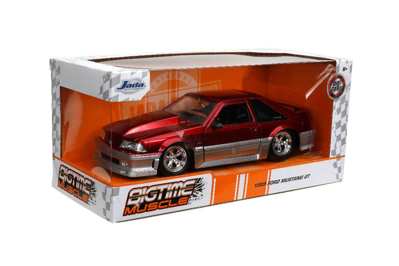 Jada 1/24 "BIGTIME Muscle" 1989 Ford Mustang GT - Candy Red. ** Special Order ** 4 to 6 week delivery time.