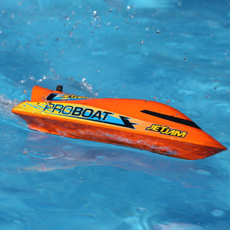 Pro Boat Jet Jam 12 Pool Racer, Brushed RTR - Orange (B&C Incl)