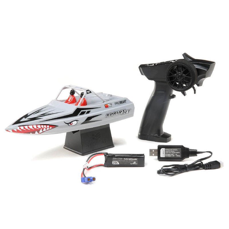 Pro Boat Sprintjet 9" Self-Right Jet Boat RTR -Silver(B&C Incl)