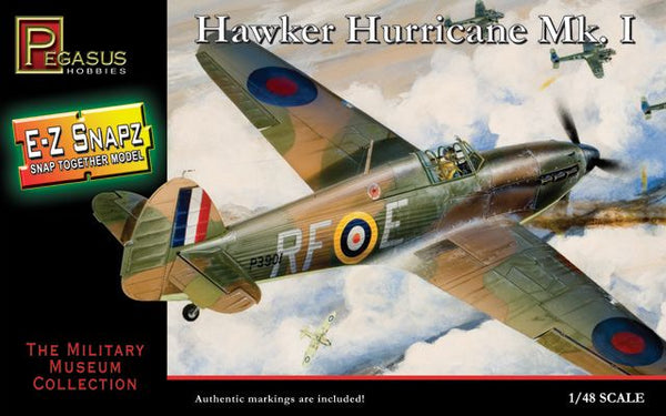 Pegasus Hobbies 1/48 E-Z Snapz Hawker Hurricane Mark 1.