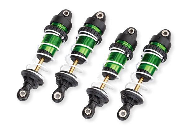 Traxxas Shocks, GTR long, green (assembled with springs) (4).