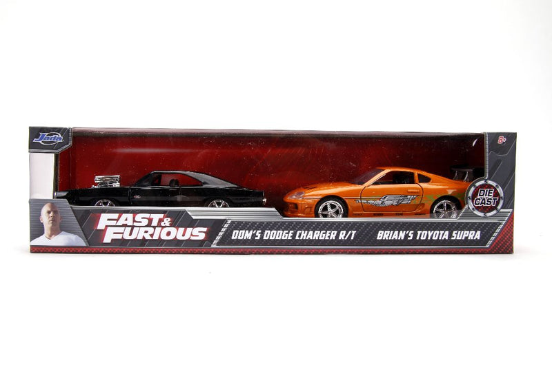 Jada 1/32 "Fast & Furious" Dom's Charger R/T / Brian's Supra. **Special Order** 4 to 6 week shipping time.
