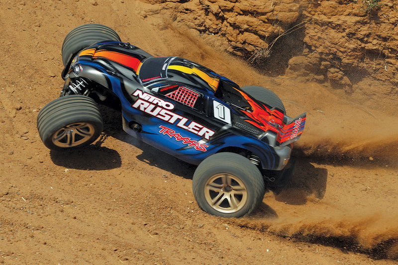 Traxxas 1/10 Nitro Rustler 2wd RTR - Blue **Special Order Can take up to 6 weeks for delivery.** Contact us for eta.