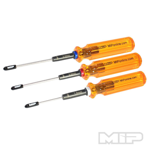 MIP Hex Driver Wrench Set Gen 2, Metric (3), 1.5, 2.0 & 2.5mm