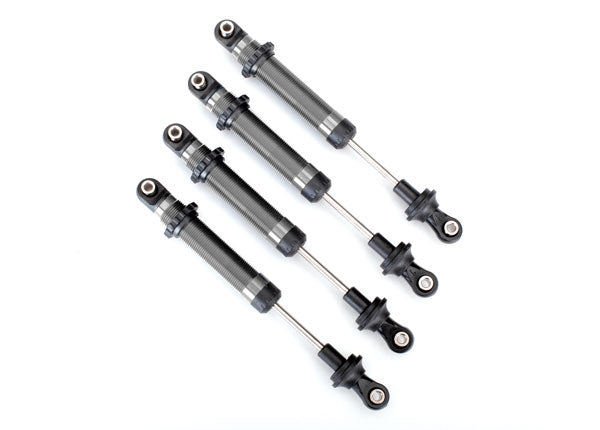 Traxxas Shocks, GTS, silver aluminum (assembled without springs)