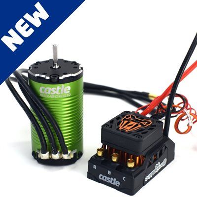 Castle Copperhead 10 Sensored WP ESC, 1412-2100KV Combo 3mm (1/8" shaft)