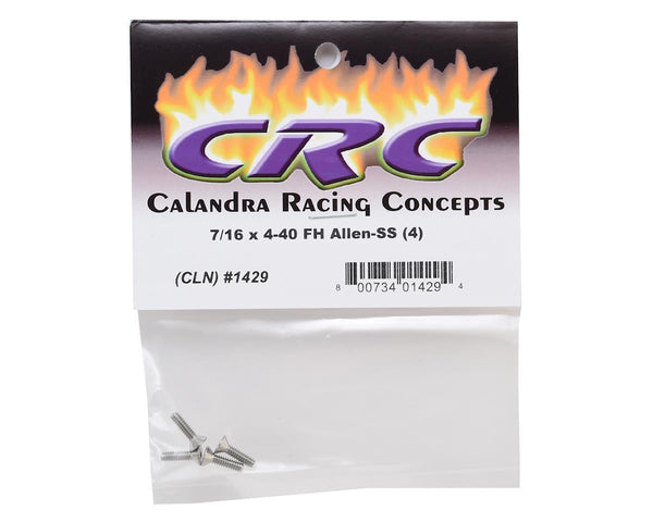 CRC 7/16x4-40 Stainless Steel Flat Head (4)
