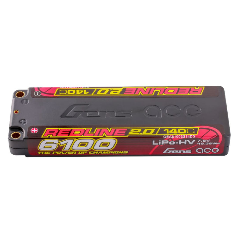 Gens Ace Redline 2.0 6100mAh 2S1P 7.6V 140C HV LiPo LCG