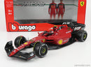 BURAGO - FERRARI - F1-75 SCUDERIA FERRARI N 55 SEASON 2022 CARLOS SAINZ - WHITE WHEELS - EXCLUSIVE CARMODEL