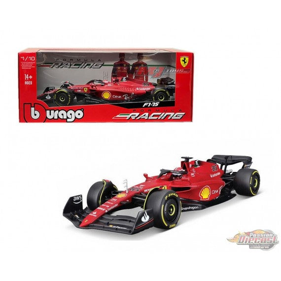 Ferrari Racing F1-75 2022 No.16 C. Leclerc - Formula Racing - Bburago - 1/18