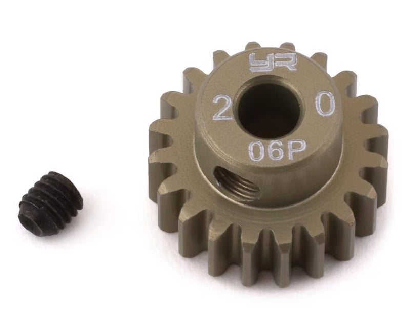 Yeah Racing Mod 0.6 Hard Coated Aluminum Pinion Gear (20T)