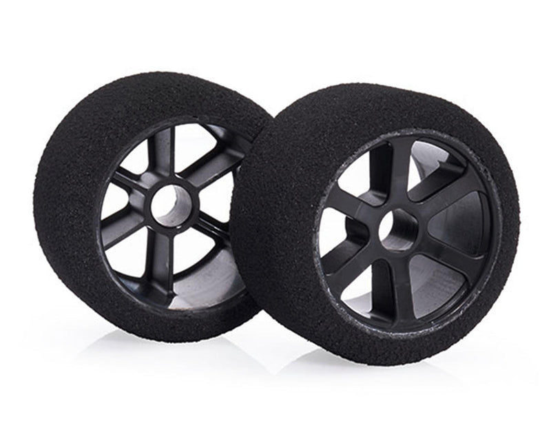 Matrix Tires 1/12 On-Road Foam Front Tires (32 Shore/Magenta) (Carbon Wheel) (2) (Bearing Style)